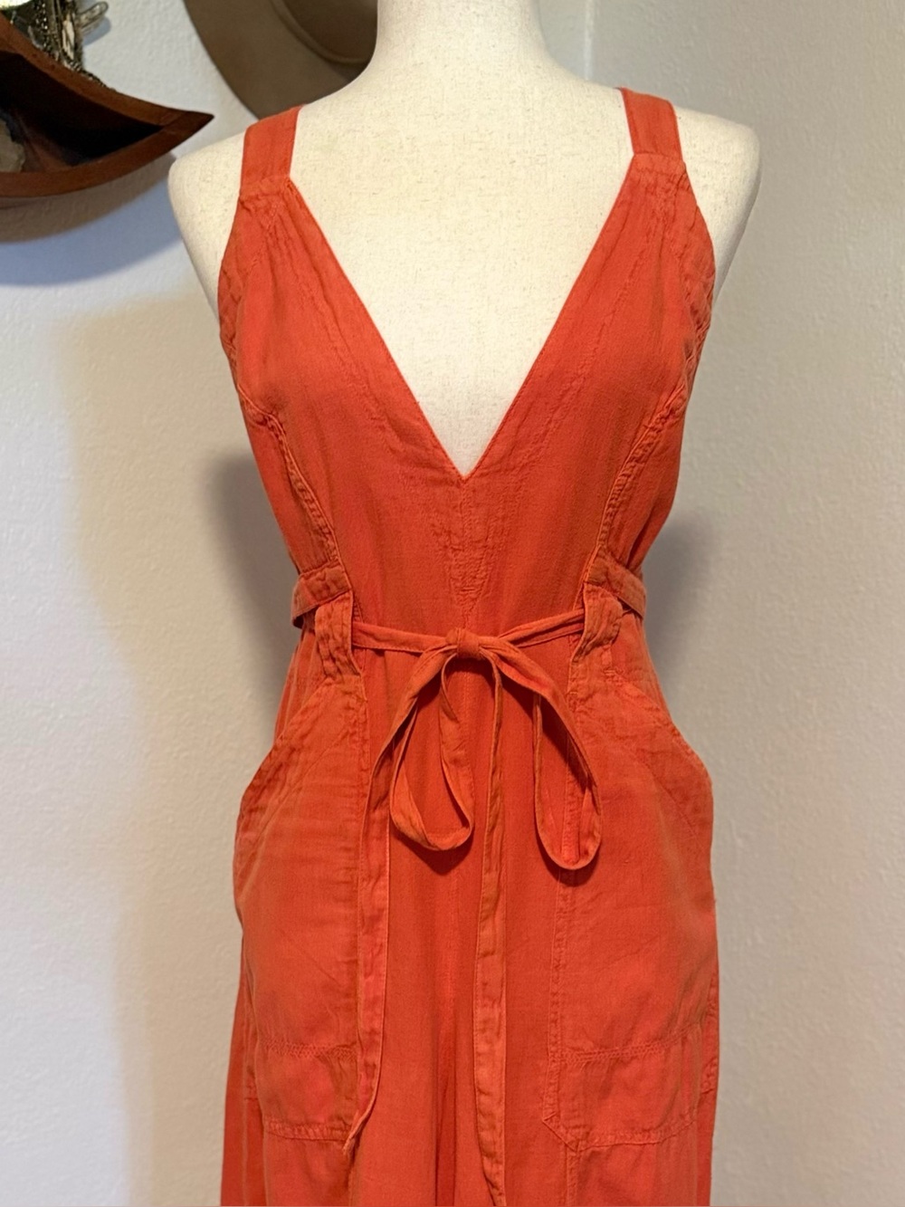 NWT Free People Wide Leg Jumpsuit Linen Cotton Medium - Picture 2 of 16